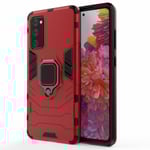 Samsung Galaxy S20 FE - Hybrid Ring Skal - Röd Red Röd