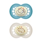 MAM Night Blue Soother 6m+ 2Pk