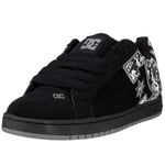 DC Shoes (DCSHI) Homme Court Graffik-Low-Top Shoes for Men Chaussures de Skateboard, (Black/Black/Black), 46 EU