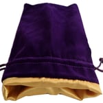 Velvet Dice Bag with Satin Liner 6"x8" - Purple-Velvet-dice-Bag-with (US IMPORT)