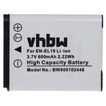 vhbw 1x Batteries compatible avec Nikon CoolPix S3100, S3200, S2750, S2900, S2800, S32, S33 appareil photo, reflex numérique (600mAh, 3,7V, Li-ion)