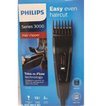 Philips Series 3000 Hair Beard Shaver Clipper 13 Length Combs Corded Trim N Flow