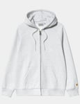 Carhartt WIP Chase Hooded Jacket - Ash Heather Colour: Ash Heather, Size: X Large