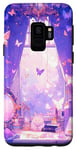 Coque pour Galaxy S9 Belle pièce d'anime fantaisie papillon violet