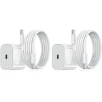 2-pack - Laddare för Samsung - Snabbladdare - Adapter + Kabel 20W Vit one size Samsung Samsung Samsung 2-Pack