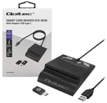 Qoltec Intelligent Smart Id Scr-0636 - Smart-Kortläsare - Usb-C, Usb 2.0