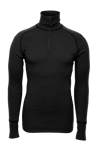 Brynje Zip Polo m/tommelfingergrep Black