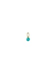 St Drop Charm 5Mm Gold Plated Blue Design Letters