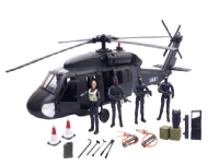 S.W.A.T. Black Hawk helikopter inkl. 4 actionfigurer 1:18