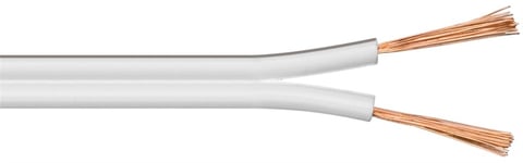 Goobay Højttalerkabel hvid CCA 50 m rulle, tværsnit 2 x 4,0 mm²