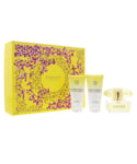 Versace Womens Yellow Diamond Eau De Toilette 50ml, Shower Gel + Body Lotion Gift Set - Orange - One Size