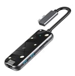 Baseus USB Type C Multifunktionell HUB-adapter 2 * till HDMI * 2 + USB3.0 * 2+SD / TF * 1 + PD + RJ45 för MacBook Pro /Air - Grå