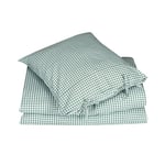 Allan Grön/Vit Rutigt Bäddset Enkeltäcke 150x210 Classic Textile
