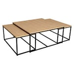 Nordic Furniture Group Andora satsbord vitpigmenterad ek 100x100/97x47 cm