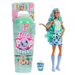 Barbie Pop Reveal Bubble Tea Series Doll & Accessories, Green Tea Scented Fashion Doll & Pet, 8 Surprises Include Color Change, Cup with Storage, HTJ21