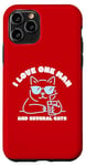 Coque pour iPhone 11 Pro Citations amusantes « I Love One Man and Several Cats »