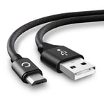 Câble Data pour Doro 8035 / 8031 / 6520 / Sercure 580 / Liberto 825 / Phoneeasy - 2m, 2A Câble USB, noir