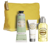 NEW L'Occitane Almond Pamper Gift Bag  *Shower Oil/Hand Cream/Body Lotion*