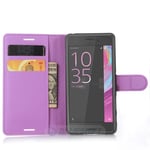 Sony Xperia X PU Wallet Case Purple