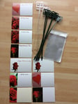 10 Valentines Day Remembrance Florist Cards & Cello Envelopes & Card Holders.