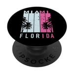 Miami Beach Florida Sunset Retro item Surf Miami PopSockets Swappable PopGrip
