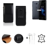 Vertical holster + headphones for Sony Xperia XZ2 Compact Belt Pouch Protective