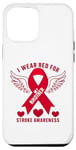 Coque pour iPhone 15 Plus « I Wear Red For My Brother Stroke Awareness Survivor »