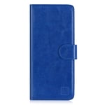 32nd Book Wallet PU Leather Flip Case Cover For Sony Xperia 10 III (2021), Design With Card Slot and Magnetic Closure - Deep Blue