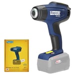 RAPID Cordless Heat Gun RX1000 - Battery Powered Hot Air Gun with Adjustable Heat, Up to 550°C, 18V System P4A, LCD Display, Quick Heat-Up, and Safe Nozzle Removal (Battery Not Included) (5001513)