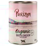 Purizon Organic ekologiskt 6 x 400 g - Ekologisk anka & ekologisk kyckling med ekologisk zucchini