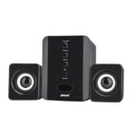 PUSOKEI Wired Computer Speakers, Mini USB 2.1 Wired Combination Speaker Bass Music Player Subwoofer for Phone/Laptop/PC, Wired Multimedia Speaker (black)
