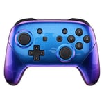 eXtremeRate Coque de Remplacement pour Nintendo Switch Pro Manette, Coques Avant Arrière Poignées Grips pour Manette Switch Pro Coque Customisé Caméléon Violet Bleu