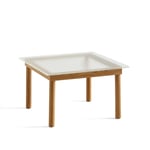 HAY - Kofi Water-Based Lacquered Oak Frame W. Clear Reeded Glass Tabletop 60X60 - Soffbord - Martin Solem - Träfärgad - Glas/Trä