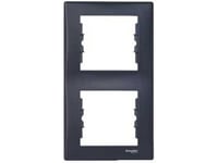 Schneider Electric Sedna Vertikal Dubbelram I Grafit (Sdn5801170)