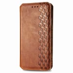 Blackview A90 Case, Premium Leather Flip/Folio Magnetic Closure Shockproof Wallet Protective Cover with Card Slots Kickstand Silicone Bumper Case for Blackview A90 Phone Cover, Brown