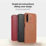Nillkin Qin Book PRO Fodral till Samsung Galaxy A14 4G Röd