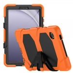 Samsung Galaxy Tab A9 X110 X115 Skal Heavy Duty Armor Orange