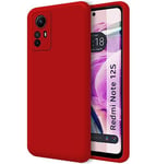 Tumundosmartphone Coque Silicone Liquide Ultra Douce pour Xiaomi Redmi Note 12S Couleur Rouge