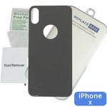 Rear Cover For Apple iPhone X Black Replacement Back Glass Battery Housing Case