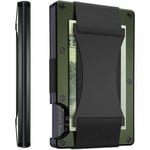 Mens Slim Ridge Man Wallets Brand Luxury Aluminum Carbon RFID Metal Bags Case Carteira Masculina Credit Card Holder Green