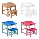 Pink Kids Children Study Activity Desk Table And Stool Chair Seat Furniture Set