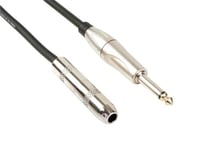 HQ-Power Câble patch, 1 x jack 6.35 mm mâle, 1 x jack 6.35 mm femelle, mono, 5 m, idéal pour la transmission du son