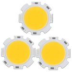 3x 5w Chip Light Rund Cob Super Bright Led Ljus Led Lampor Varmt Vitt Dc15-17v