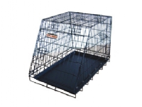 P.P Travel Dog Car Angled Cage 90*56*65 Black, Large