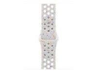 Apple Nike - Band För Smart Klocka - 42Mm - Storlek M/L - Ren Platinum