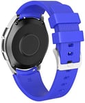 Simpleas Watch Strap compatible with TicWatch Pro/Pro 4G LTE / S2 / E2, Soft Silicone Narrow Slim Sport Replacement Wristband for Smart Watch (22mm, Royalblue)