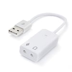 INECK® Carte Son Externe USB Adaptateur Audio USB vers 3,5mm pour PS4, Raspberry Pi, Casque Gamer, Enceinte, Microphone, Mac, Mac Mini, PC etc. Plug Play