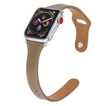 Apple Watch Series 5 44mm genuine leather watch band - Khaki