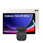 Samsung Galaxy Tab S9 Ultra WiFi Android Tablet, 512GBStorage, Beige, 3 Year Extended Warranty with Samsung Galaxy Buds2 Pro Wireless Earphones, Grahpite (UK Version)