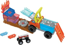 Hot Wheels Monster Trucks Arena Smashers Color Shifters 5-Alarm Rescue with 1 Co